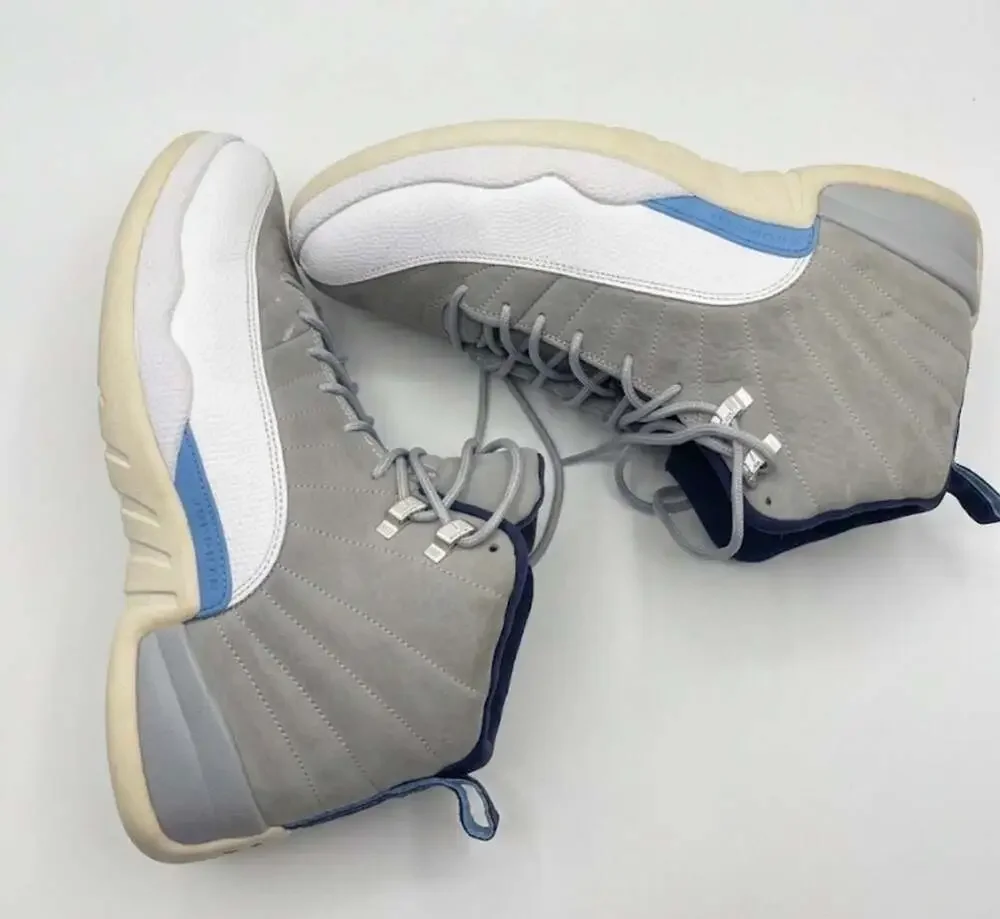Air Jordan 12 Retro Wolf Grey University Blue White Size 10.5 130690-007